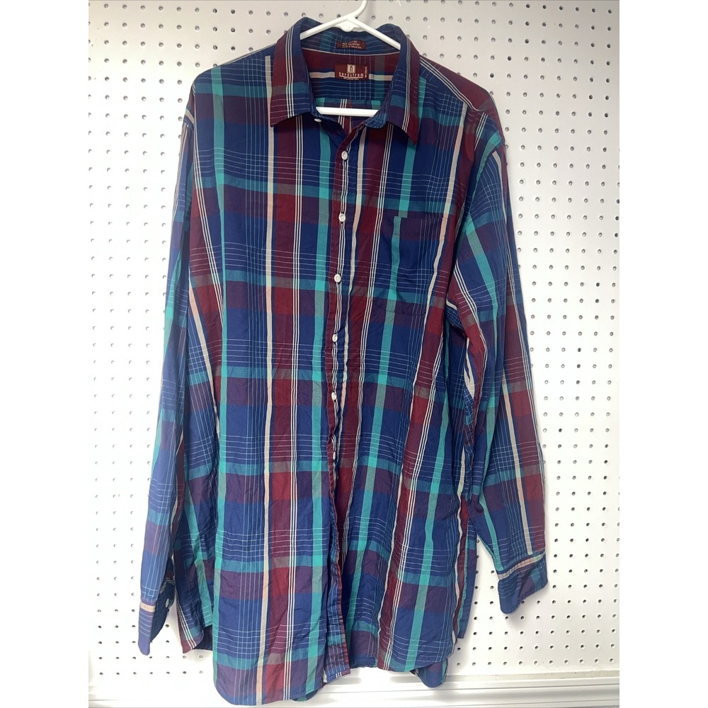Nordstrom Men's size 2XL Tall Plaid Button‎ Front Shirt